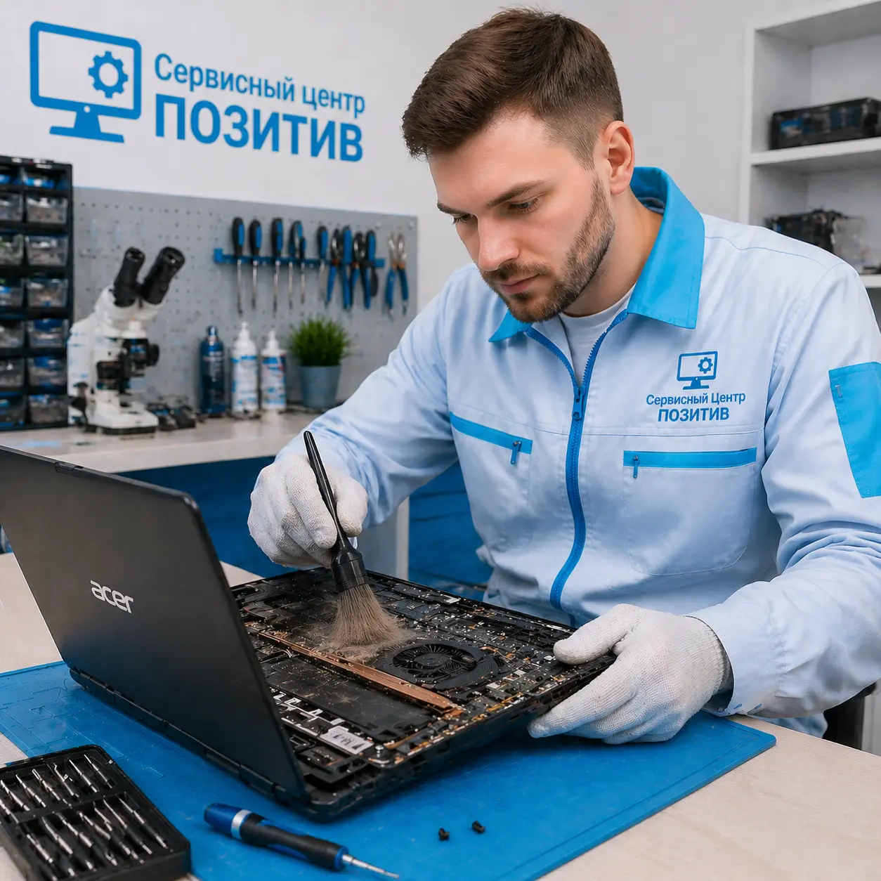 Чистка ноутбука Acer от пыли в Сургуте | Замена термопасты