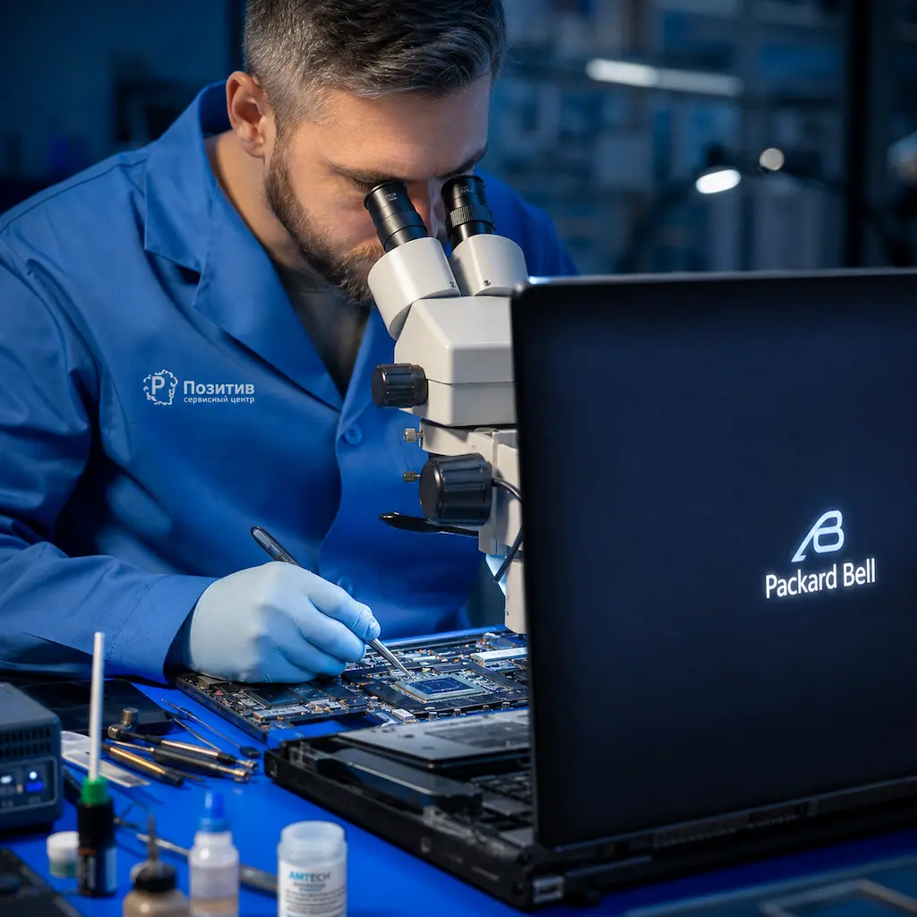 Замена видеокарты ноутбука Packard Bell в Сургуте