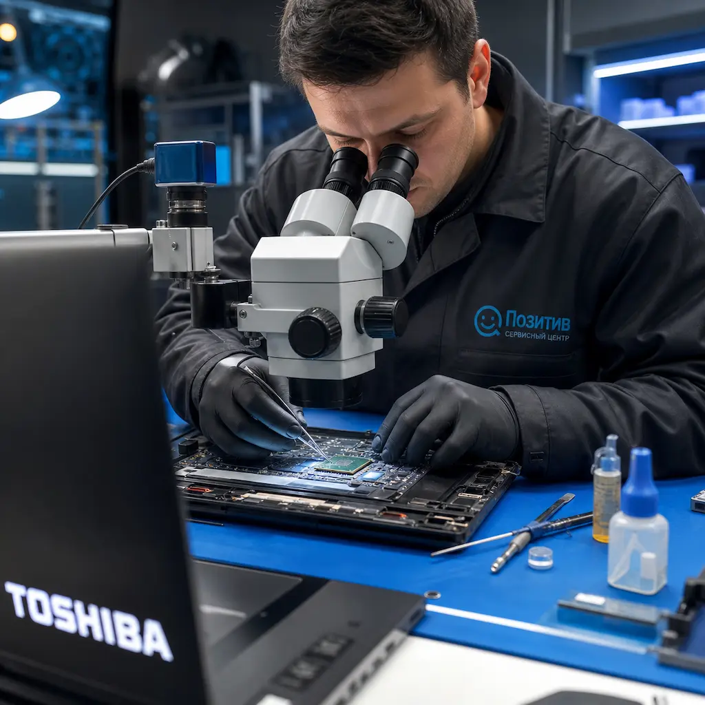 Замена видеокарты ноутбука Toshiba в Сургуте