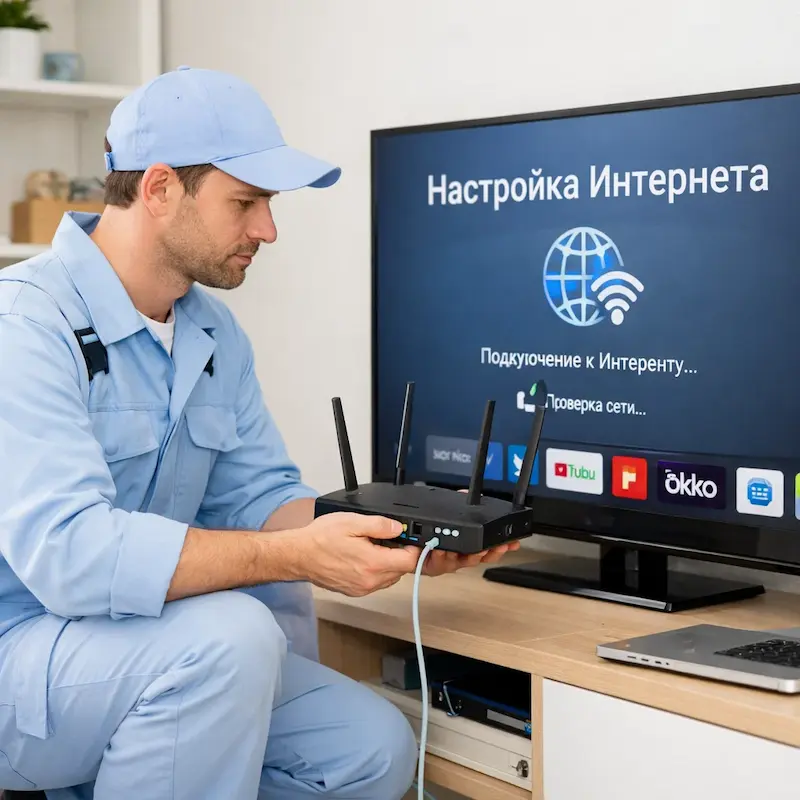 Настройка интернета на телевизоре в Сургуте
