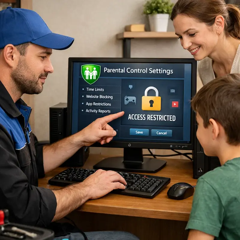 Родительский контроль на компьютере и ноутбуке в Сургуте