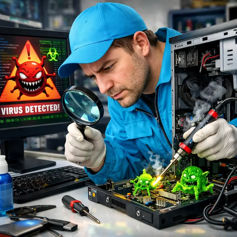 Вылечить компьютерный вирус в Сургуте